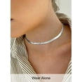 thumbnail image 3 of FOCALOOK Flat Snake Chain for Women Stainless Steel Silver Herringbone Choker Necklace Jewelry Birthday Christmas Valentine's Day Gifts 5MM 12 Inches, 3 of 10
