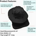 thumbnail image 4 of Glory Max Bucket Boonie Hat with Neck Flap Cover Sun Safari Wide Brim Fishing Cap Black, 4 of 5