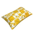 thumbnail image 3 of YFYANG Super Soft Rectangular Plush Cushion Cover (Without Pillow Insert), Yellow Fantasy Geometric Clouds Comfort and Non-Pilling Hidden Zip Bedroom Sofa Pillowcases, 14"x20", 3 of 9