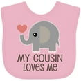 thumbnail image 3 of Inktastic My Cousin Loves Me Boys or Girls Baby Bib, 3 of 4