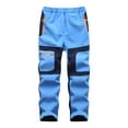 thumbnail image 1 of Kids Ski Pants - Patchwork Design with Pockets - Thicken Warm Trousers for Winter Outdoor Activities, 1 of 3