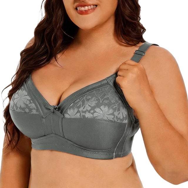Full Figure Lace Seamless Underwire Bra for Everyday Comfort and Support with Side Coverage T Shirt Friendly Non- Design for All-Day Wear