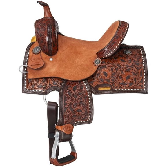 Silver Royal Western Saddle Autry Barrel Package 10 Brown SR100Y