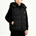 thumbnail image 2 of yillto Boys Puffer Vest Jacket Kids' Outerwear Sleeveless Jackets Thick Warm Fall Winter Coats with Pockets, 2 of 7