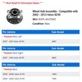 thumbnail image 2 of Wheel Hub Assembly - Compatible with 2003 - 2014 Volvo XC90 2004 2005 2006 2007 2008 2009 2010 2011 2012 2013, 2 of 2