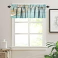 thumbnail image 5 of Seashell Window Valance Starfish Blue Wood Plank Summer Beach Short Curtains Rod Pocket Drapes for Dining Room Bedroom Kitchen Living Room 54x18in, 5 of 6