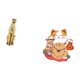 thumbnail image 5 of 1 Figura de , estatua dorada de animal, reloj de pared de gato, escultura de resina, silencioso, sin , adorno de reloj de gato adecuado, 5 of 8