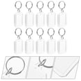 thumbnail image 5 of Llavero de acrílico transparente de 10 Uds., llavero con marco de foto en blanco, suministro de llavero DIY, 5 of 5