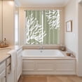 thumbnail image 3 of Coral Sage Green Kitchen Curtains 63 Inch Length, Coastal White Ocean Marine Nautical Beach Grommet Top Bedroom Living Room Curtains, Light Filtering Cafe Curtain Drapes 2 Panels Set 84''x63'', 3 of 9