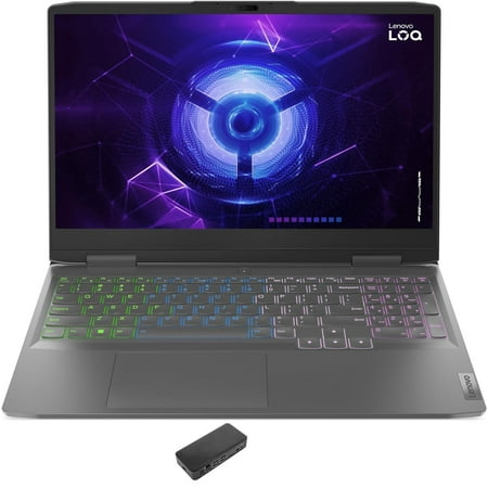 Lenovo LOQ 15IRH8 Gaming/Entertainment Laptop (Intel i7-13700H 14-Core, 15.6in 144 Hz Full HD (1920x1080), GeForce RTX 4050, 32GB DDR5 5200MHz RAM, Win 11 Home) with USB-C Dock