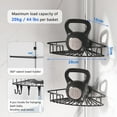 thumbnail image 3 of Rustproof Shower Caddy Corner Tension Pole with 4 Tier Metals Baskets Shower Shelves Corner Standing Large Bathroom Shower Storage Organizer Shelf Adjustable Height from 24 to 120 In, 3 of 5