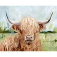 thumbnail image 3 of Borges, Victoria 14x12 Black Modern Framed Museum Art Print Titled - 3-UP Highland Grazer II, 3 of 5