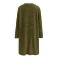 thumbnail image 4 of Fleece Sweatshirts For Women Trendy Winter Warm Sherpa Lined Crewneck Long Sleeve Pullover Tunic Tops With Pocket Green L, 4 of 5