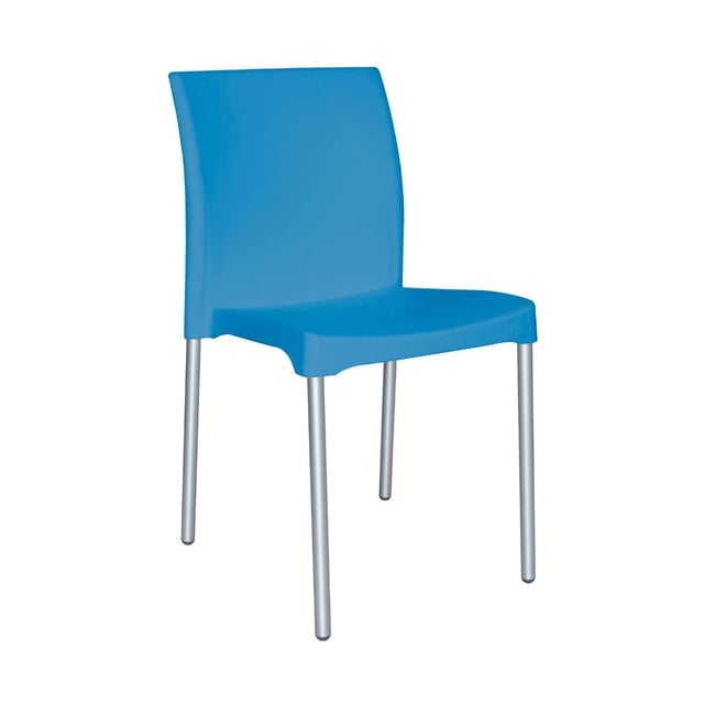 Silla de Comedor Durable para Exterior o Interior Offiho Ocean con Protección UV Color Azul Polipropileno