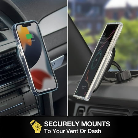 Scosche - MagicMount Pro Charge5 Dash / Vent for most Cell Phones - Black