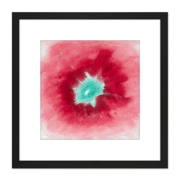 Hilma Af Klint Untitled 1920 Abstract Painting 8X8 Inch Square Wooden Framed Wall Art Print Picture with Mount