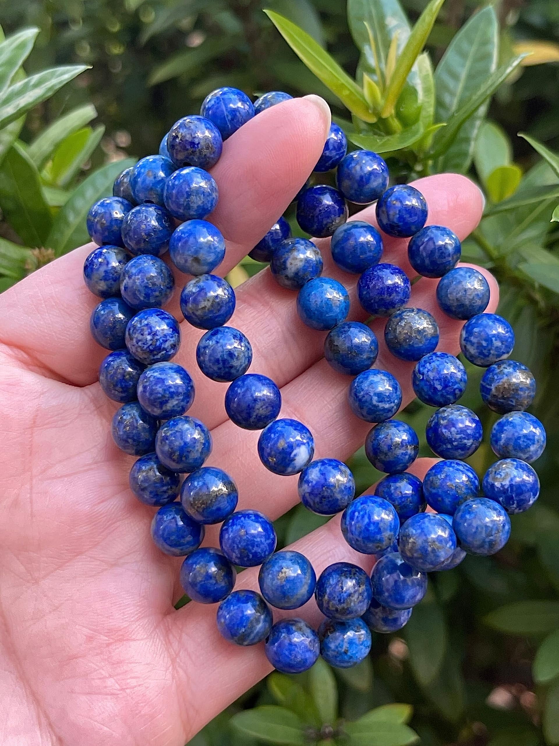 Lapis Lazuli Crystal Bead Bracelet 8mm, Wholesale Genuine Lapis Lazuli Stretch Gemstone Bracelet, Gift for Men & Women (2)