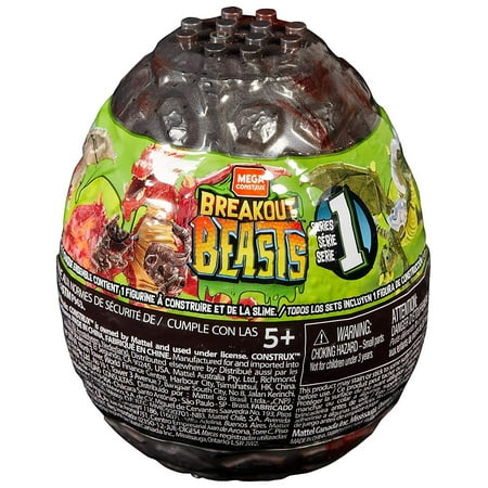 Breakout Beasts, Styles May Vary, Series of 5 buildable beasts, each packaged in a mystery, slime-filled egg By Mega