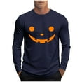 thumbnail image 2 of FDGIU Men's Halloween Graphic Tees Men Fashion Casual Print Sports Long Sleeves Round-Neck Blouses Shirts Casual Shirts, 2 of 5