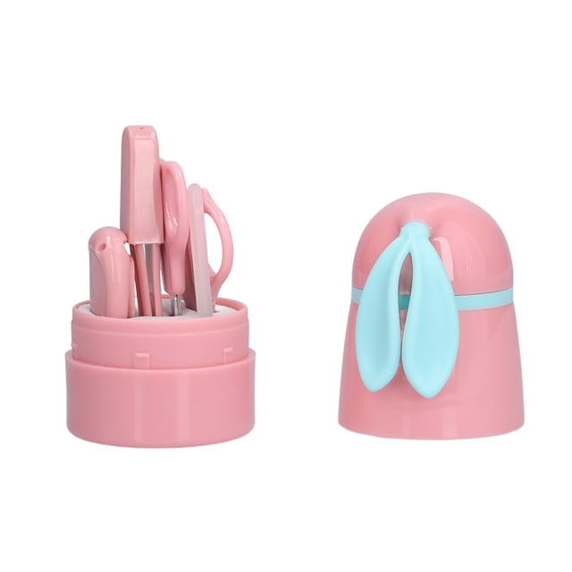 Kit de cortaúñas para bebés Jadeshay 4 en 1 rosa de dibujos animados
