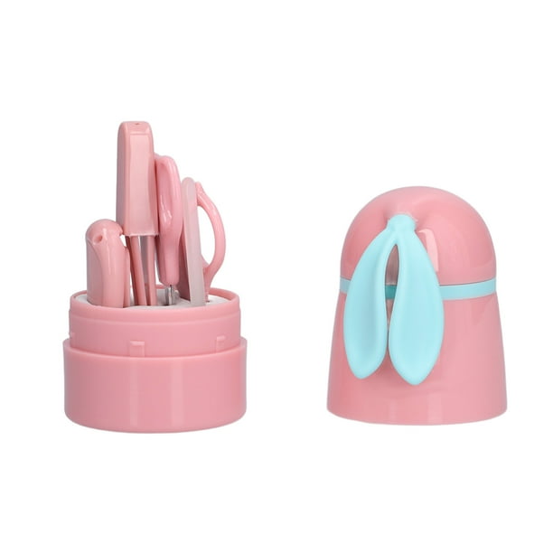 Kit de cortaúñas para bebés Jadeshay 4 en 1 rosa de dibujos animados