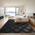 thumbnail image 3 of ODIKA 3'x5' Machine Washable Non-Slip Area Rug, Geometric Charcoal Gray High Traffic Rug, Gray, 1103100, 3 of 7