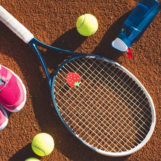 LOLIPPYY Tennis Racquet Dampener Cute Strawberry Shape 6Pcs