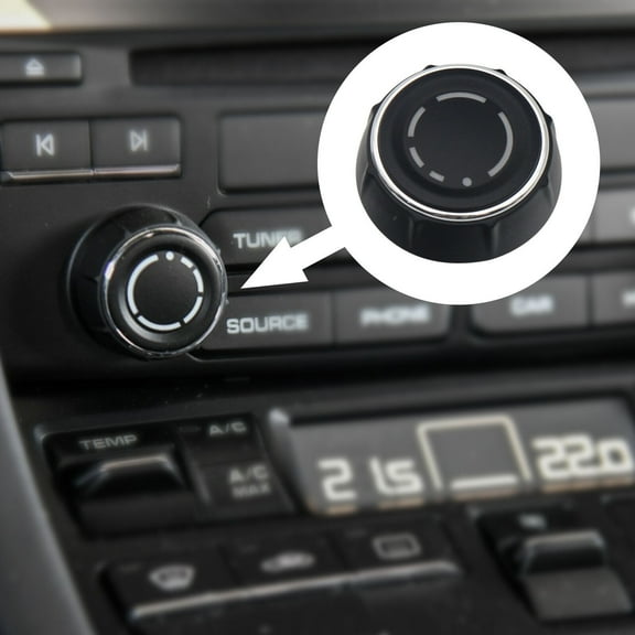 Partscollect Radio Audio Volume Control Knob Switch Compatible for Porsche Cayenne 911 Macan Panamera 2011 2012 2013 2014 2015 2016 2017  Replaces OE# 97064292901 97064293001 (Left Side)