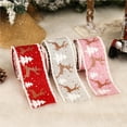 thumbnail image 4 of Inteprter Cinta de Navidad de 5 metros de ancho para envolver regalos, cintas anchas para adornos de tarjetas de coronas de árbol de pastel de Navidad Kits de decoración para fiestas Gris Inteprter HA042656-03, 4 of 6