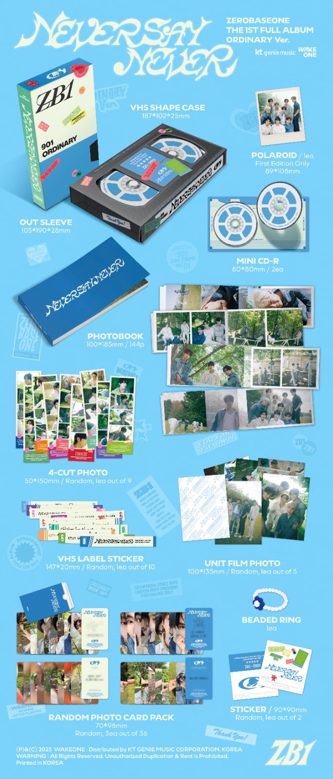 ZEROBASEONE - [NEVER SAY NEVER] 1st Full Album SCENTS Version