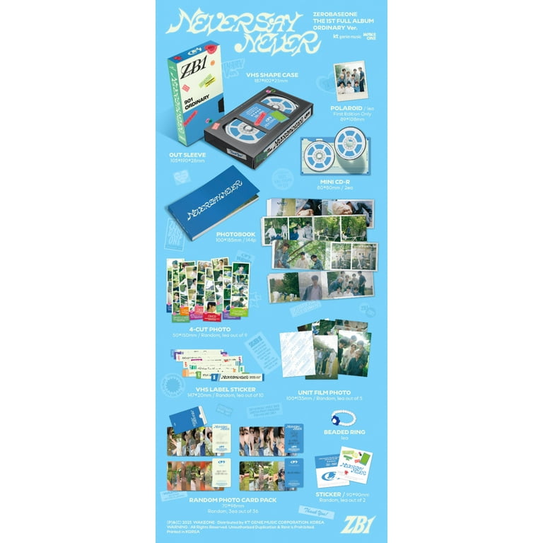 ZEROBASEONE - [NEVER SAY NEVER] 1st Full Album PHOTOBOOK ORDINARY