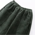 thumbnail image 4 of WREESH Womens Sweatpants Corduroy Pants Fashion Comfortable Solid Color Pocket Casual Straight Pants Green, 4 of 7