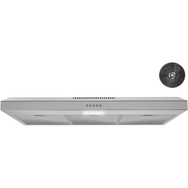 Streamline 36 in. Donini Ductless Undermount Range Hood in Brushed Stainless Steel with Mesh Filters, Push Button Control, LED Light