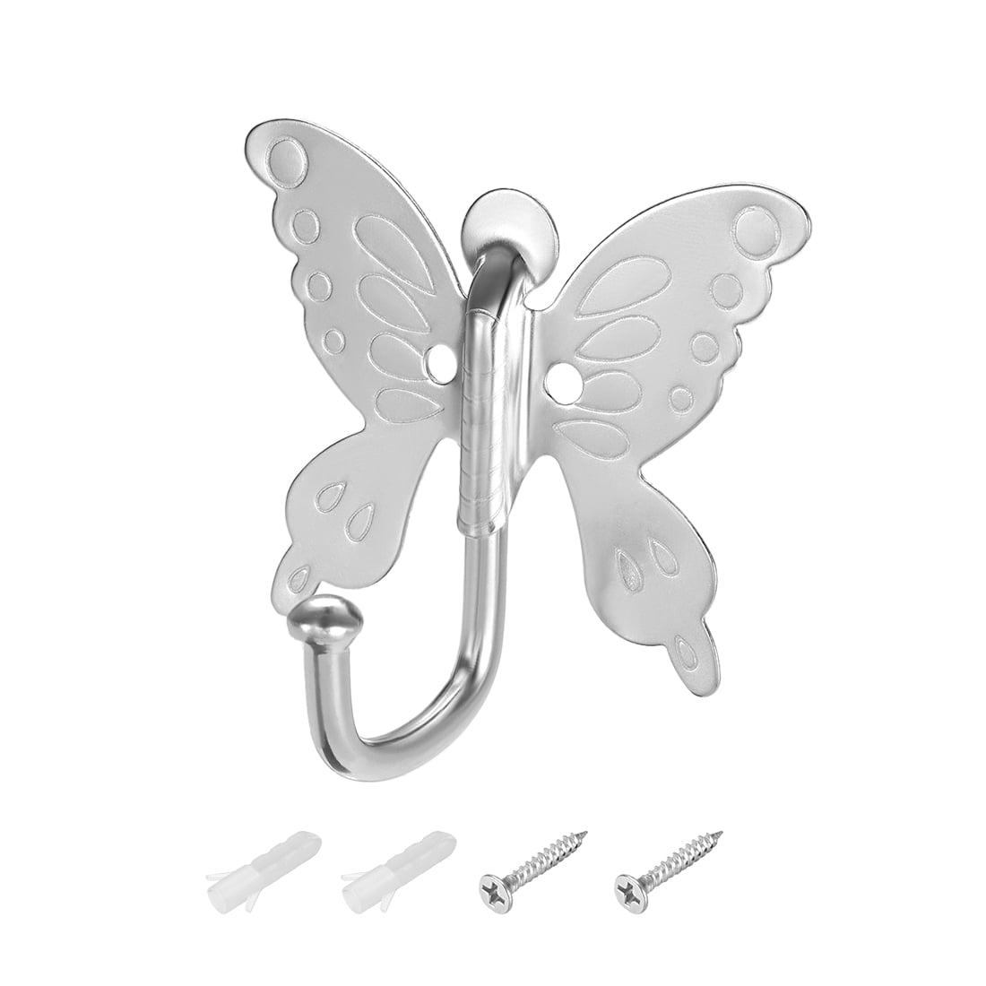 1 Pcs Wall Mounted Hook Robe Hooks Butterfly Style Single Clothes Hanger Zinc Alloy Silver Walmart Canada