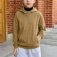 thumbnail image 5 of Children Hooded Sweatshirt Pullover Casual Fashion Solid Zipper Pullover Hooded Long Sleeve Raglan Sleeve Sweatshirt, 5 of 8