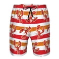 thumbnail image 3 of Goofa Red Lobster Printed Mens Swim Trunks Summer Quick Dry Short Beach Swimwear Bathing Suits-X-Large, 3 of 6