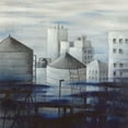 thumbnail image 2 of Atelier B Art Studio 15x15 White Modern Wood Framed Museum Art Print Titled - GRAY CITY WITH BLUE CLOUDS, 2 of 4