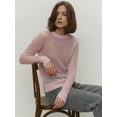 thumbnail image 3 of Women'S Basic Crewneck Sweater Long Sleeve Round Neck Pullover Pink S, 3 of 8
