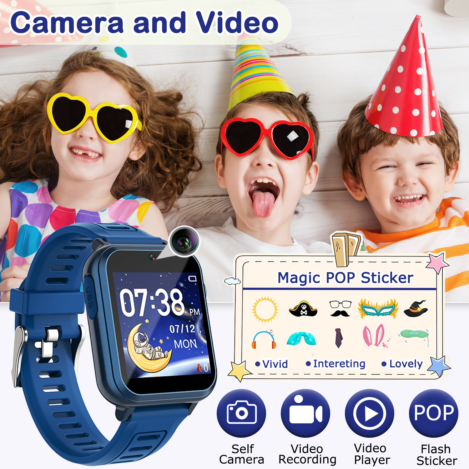 Vakzovy Kids Smart Watch with Games and Camera photo 3