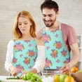 thumbnail image 3 of Pioneer Flower Floral Print Pattern Apron for Women and Men, Cotton Linen Waterproof with Pockets, Adjustable, 33x27 Inch for Kitchen, Gardening, BBQ, Salon, 3 of 6