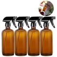thumbnail image 3 of Amber Glass Spray Bottles 4PCS with Adjustable Spray Head Mist & Stream Modes Reusable, 3 of 3