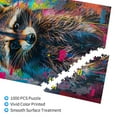 thumbnail image 3 of 1000 PCS Colorful Raccoon Graffiti 1000 Piece Funny Animal Jigsaw Puzzles,Wonderful Imagination,Stress Relieving Pleasure,Modern Art Animal Graffiti Wooden High Difficulty Puzzle,Stunning Artwork, 3 of 6