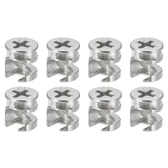 Unique Bargains Cam Lock Nut for Furniture, 8 Pack 9.35x9.6mm Joint Connector Locking Nuts Furniture Connecting Cam Fittings