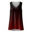 thumbnail image 4 of Baqcunre Corset Tops For Women Womens Casual Printed Tank Top V Neck Sleeveless T Shirt Tops For Women 2023 Tank Top For Women Wine XL, 4 of 5