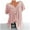 Pink, variant on TAGOLD Womens Summer Tops,Women Plus Size Short Sleeves V-Neck Print Blouse Pullover Tops Shirt Yellow 12