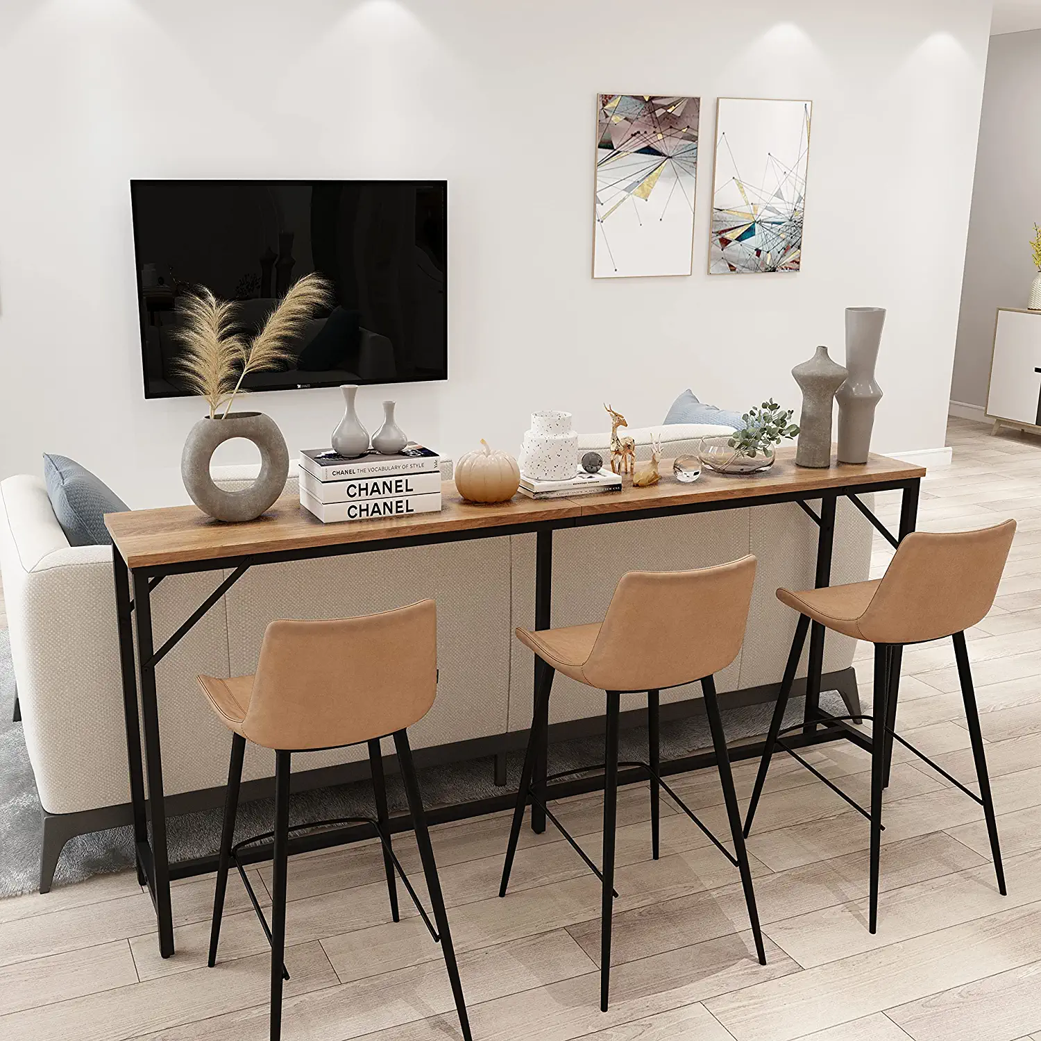 Buy HOMEFORT 47 Console Sofa Table Behind Couch, Narrow Enterway Table