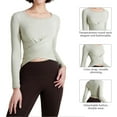 thumbnail image 5 of Valcatch Women's Crew Neck Long Sleeve Tops Yoga Sports Fitness Shirt, 5 of 7