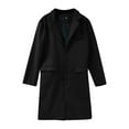 thumbnail image 6 of Men's Single Breasted Trench Coat with Wool Blend - Oversized Warm Lapel Work Business Jacket for Winter Fashion, Formal Events, and Christmas Parties,Black,2XL, 6 of 6