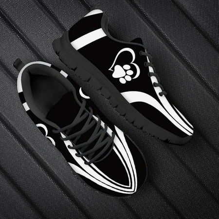 

Gradient Red Color Flats Women Shoes Paw Heart Print Ladies Running Jogging Shoes Spring/Autumn Female Sneakers Casual Shoes