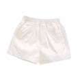 thumbnail image 2 of piuwrlz Short Pants for Children's Boys Girls Elastic Solid Color Single Piece Short Trousers White Size 2-3 Years, 2 of 3